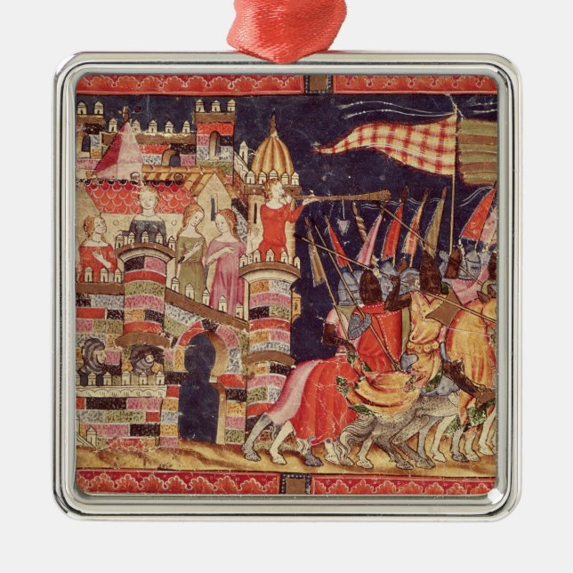 Adorno Metálico Los troyanos se marchan para la batalla (Frente)