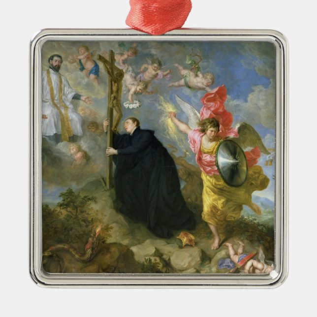 Adorno Metálico Los votos del santo Aloysius de Gonzaga (Frente)