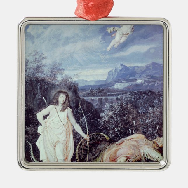 Adorno Metálico Louis XIV como Apolo, asesino del pitón (Frente)