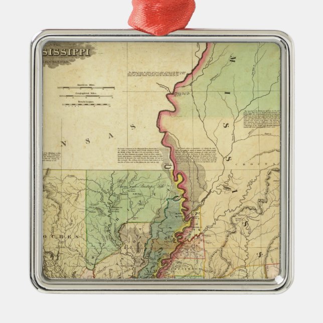 Adorno Metálico Louisiana y Misisipi (Frente)