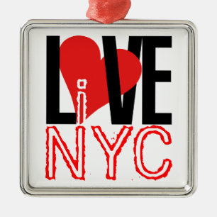 Adorno Metálico Love NYC Live In NYC Ornament