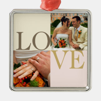 Adorno Metálico LOVE personalizado foto boda aniversario de manten
