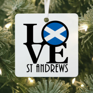 Adorno Metálico LOVE St Andrews Scotland