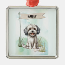 Lowchen Acuarela Perro Personalizado