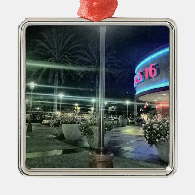 Adorno Metálico Luces brillantes del cine de noche (Frente)