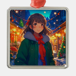 Adorno Metálico Luces de Navidad de Chica Anime