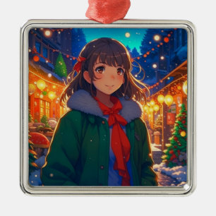 Adorno Metálico Luces de Navidad de Chica Anime