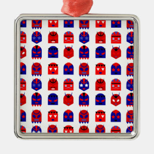 Adorno Metálico lucha libre mascarillas