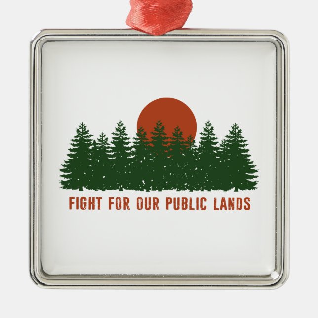Adorno Metálico Lucha Por Nuestras Tierras Públicas (Frente)