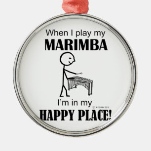 Adorno Metálico Lugar feliz del Marimba