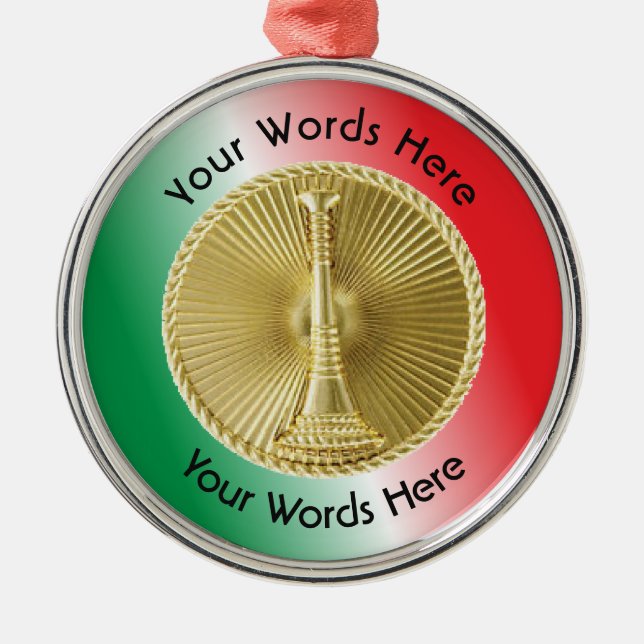 Adorno Metálico Lugarteniente Medallón de Oro (Frente)