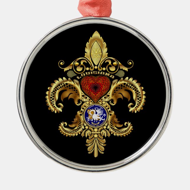 Adorno Metálico Luisiana adorna la ronda superior (Frente)