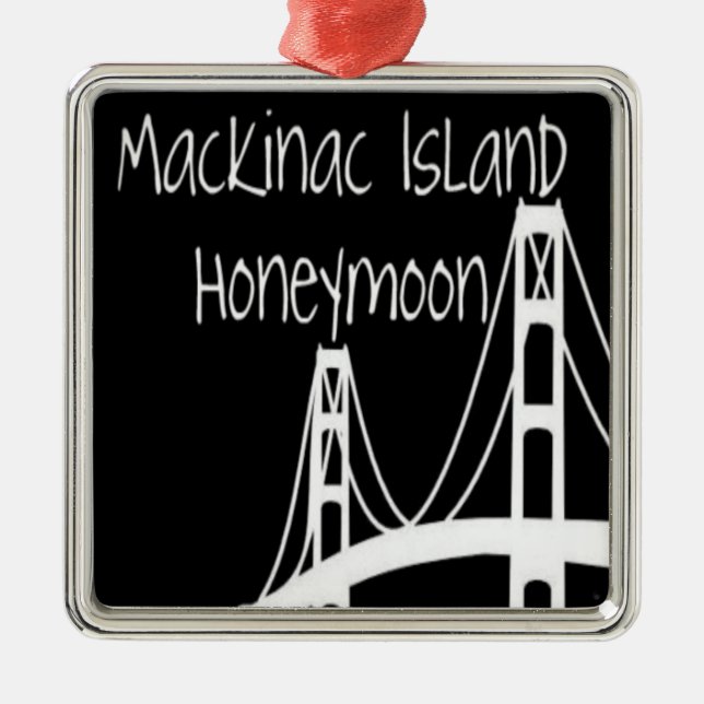 Adorno Metálico Luna de miel de la isla de Mackinac (Frente)