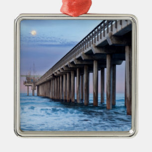 Adorno Metálico Luna llena sobre el muelle, California
