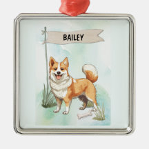 Lundehund Noruego Acuarela Perro Personalizado