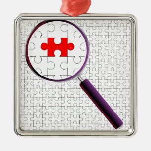 Adorno Metálico Lupa impar del pedazo