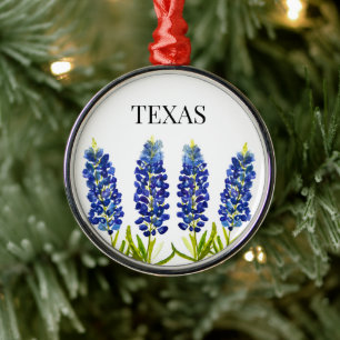 Adorno Metálico Lupino Flores Acuarela de Texas