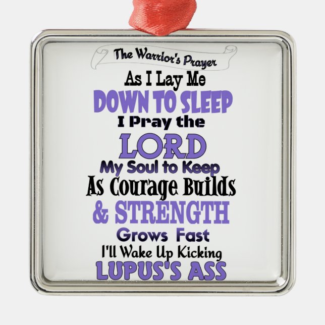 Adorno Metálico Lupus de la oración del guerrero (Frente)