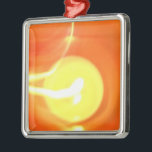 Adorno Metálico Luz de las velas de la llama amarilla naranja, art<br><div class="desc">Naranja Amarillo Flame Candle Light Art</div>