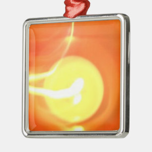 Adorno Metálico Luz de las velas de la llama amarilla naranja, art