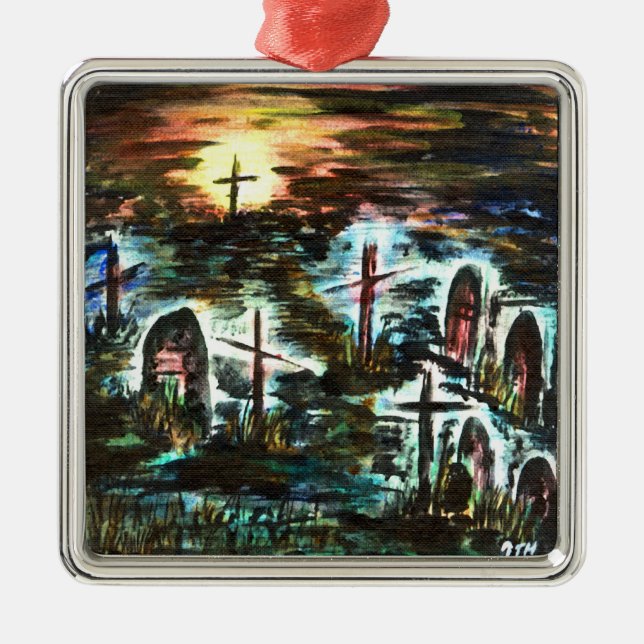 Adorno Metálico Luz distante (Frente)