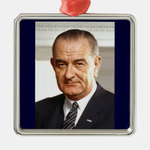 Adorno Metálico Lyndon B. Johnson 36. Presidente