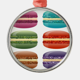 Adorno Metálico macarras de arco iris