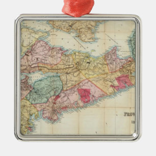 Adorno Metálico Mackinlay mapa de la provincia de Nueva Escocia 2