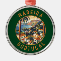 Madeira Portugal Círculo retro perturbado