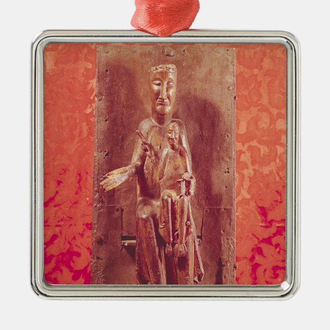 Adorno Metálico Madonna negro, escuela catalana, siglo XI (Frente)