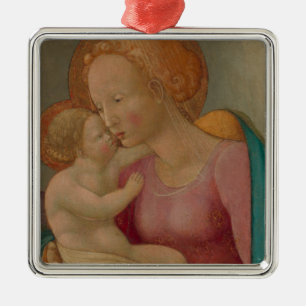 Adorno Metálico Madonna y el niño