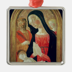 Adorno Metálico Madonna y niño