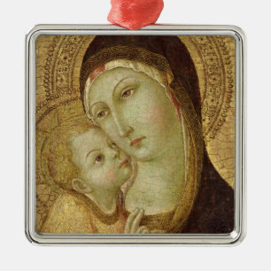 Adorno Metálico Madonna y niño