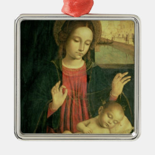 Adorno Metálico Madonna y niño