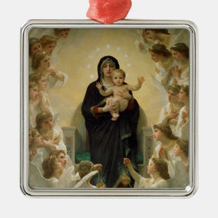 Adorno Metálico Madonna y niño
