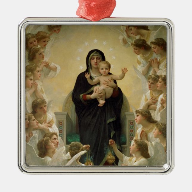 Adorno Metálico Madonna y niño (Frente)