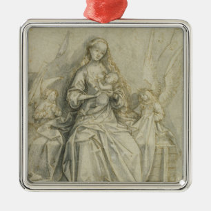 Adorno Metálico Madonna y niño 3