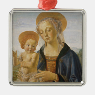 Adorno Metálico Madonna y niño, circa 1470