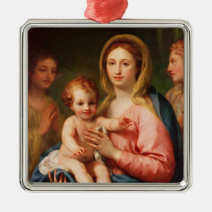 Adorno Metálico Madonna y niño con dos ángeles, 1770-73
