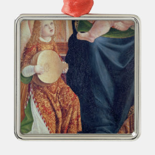 Adorno Metálico Madonna y niño con los músicos del ángel