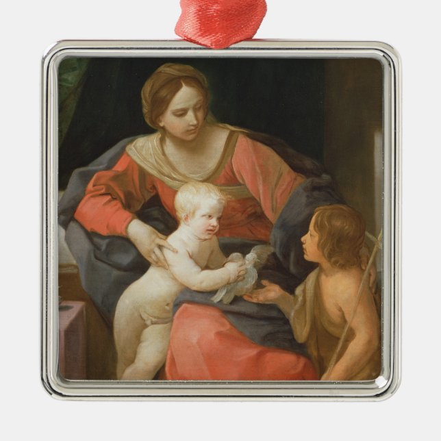 Adorno Metálico Madonna y niño con San Juan Bautista (Frente)