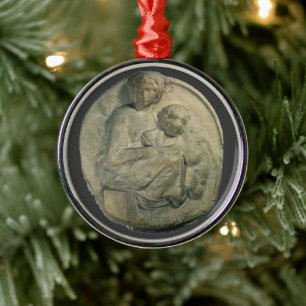 Adorno Metálico Madonna y Niño, Tondo Pitti de Miguel Ángel