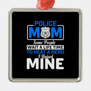 Adorno Metálico Madre de la policía orgullosa