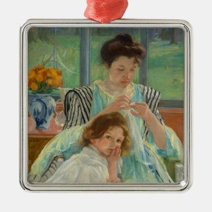 Adorno Metálico Madre joven masticando