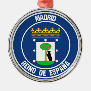 Adorno Metálico Madrid Round Emblem