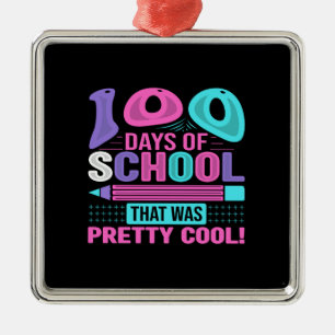 Adorno Metálico Maestra 100 Días De Escuela Que Era Guay De Bonito