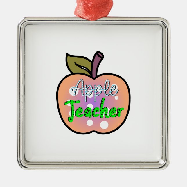 Adorno Metálico Maestra de Apple (Frente)