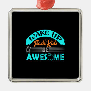 Adorno Metálico Maestra Despierta Enseña A Los Niños Ser Increíble
