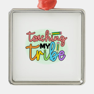 Adorno Metálico Maestra enseñando mi tribu