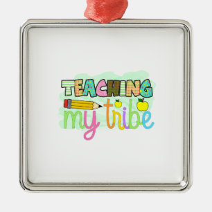 Adorno Metálico Maestra enseñando mi tribu